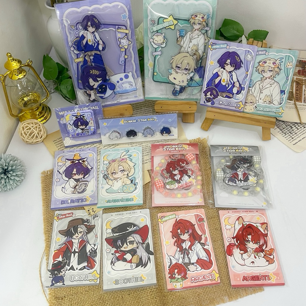 อย่างเป็นทางการ HSR Honkai Star Rail หอพัก Series Ratio Aventurine Boothill Argati การ์ด Stande อะคร