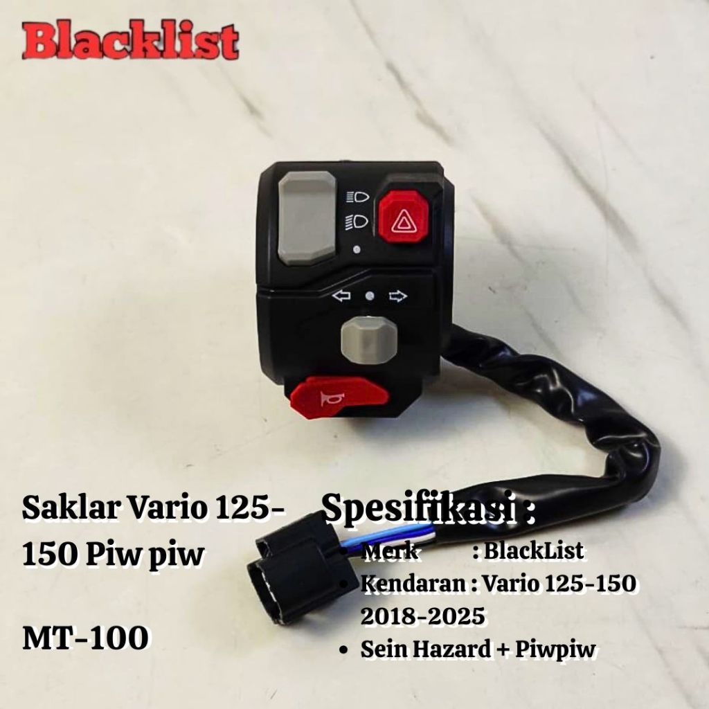 Vario ใหม่ 125-150 Piw Piw Switch + Hazard Pnp Vario 2018-2025