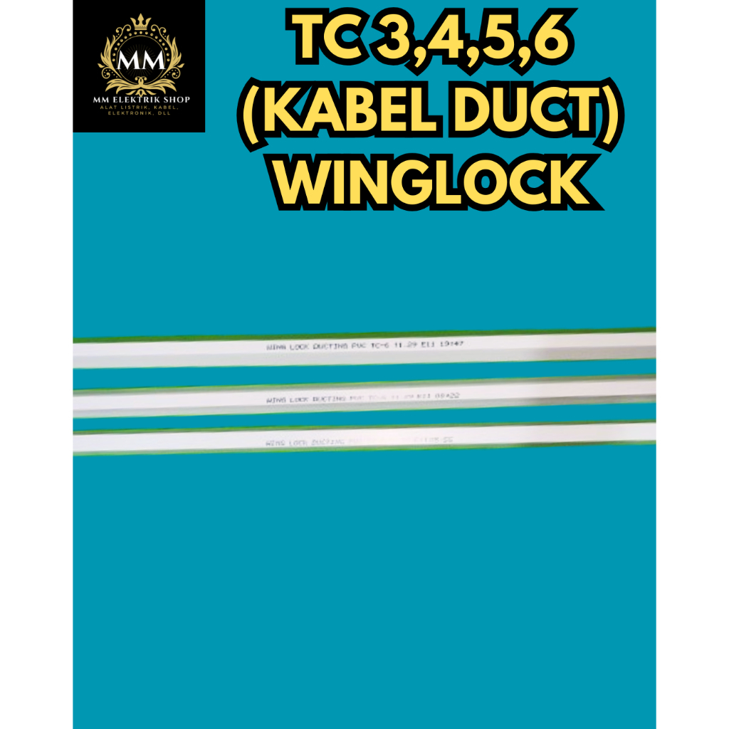 TC 2 3 4 5 6 สายท่อเทปคู่ 15A 1 เมตรสีขาว WINGLOCK ตัวป้องกันสายเคเบิล