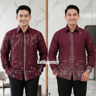 KEMEJA BATIK PRIA LENGAN PANJANG SIZE M L XL XXL BSWART batik HRB026