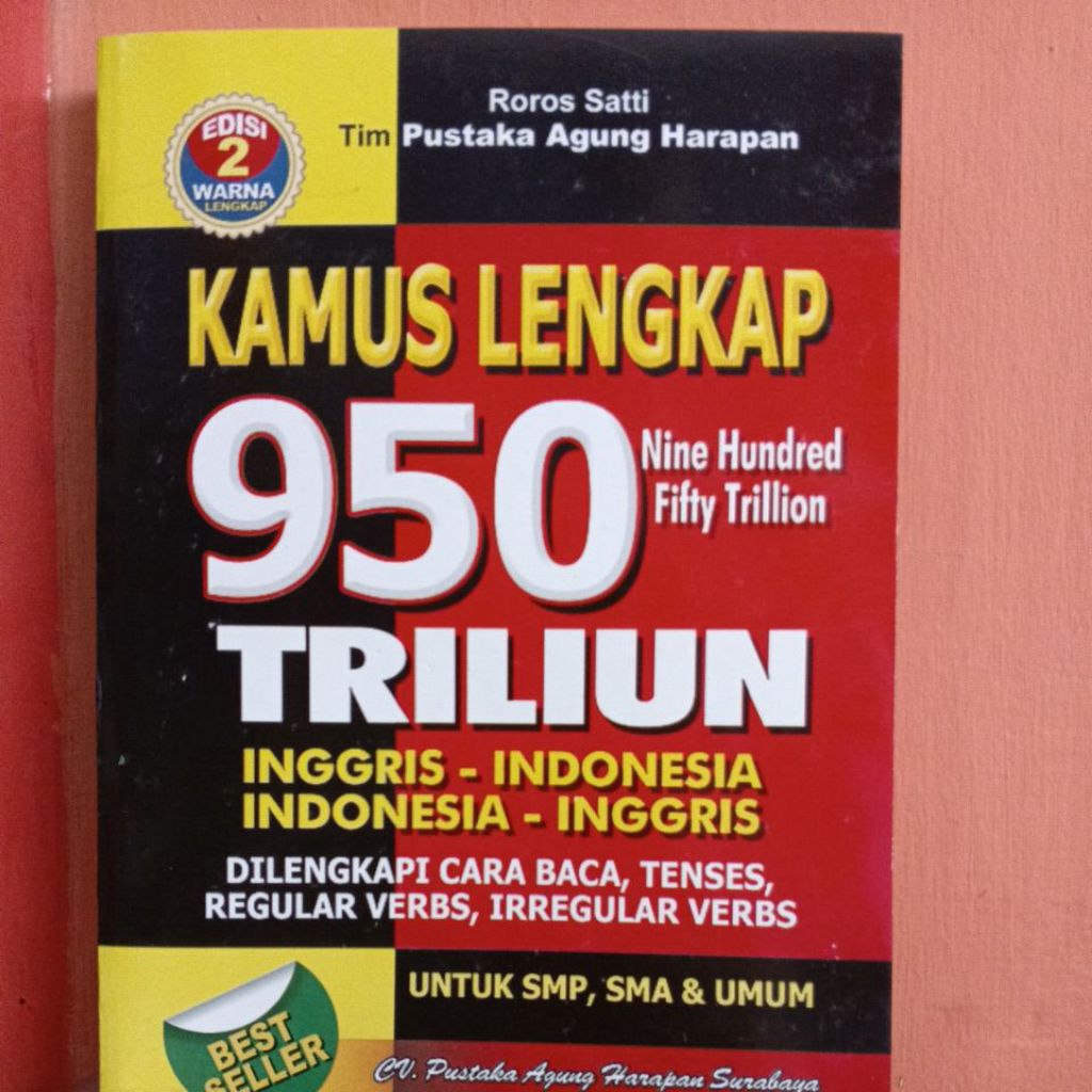 2 Color Edition Complete Dictionary 950 Thrillion English Indonesia English