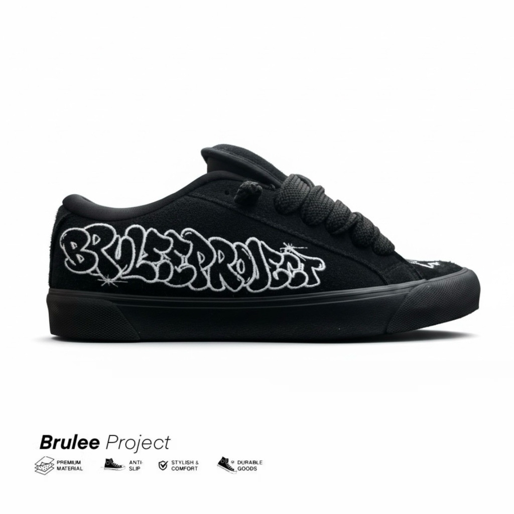 Brulee Project Footwear - 404 Not Found Series Suede Black White Brown - รองเท้าลําลองสําหรับผู้ชายแ