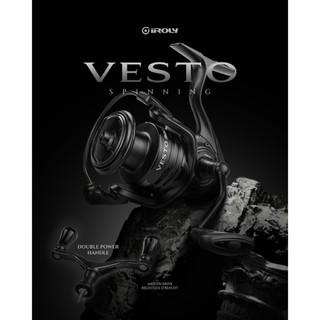 Reel Iroly Vesto Metal Black Power Carbon Stand Strap Reel Pancing