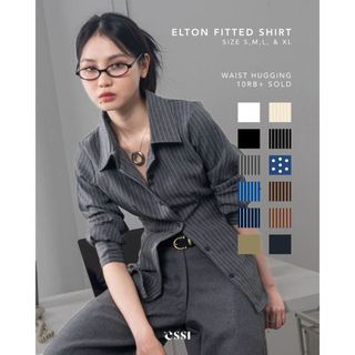 ESSI Elton Fitted Shirt - kemeja fitted / kemeja ketat wanita / kemeja kantor / atasan hijab