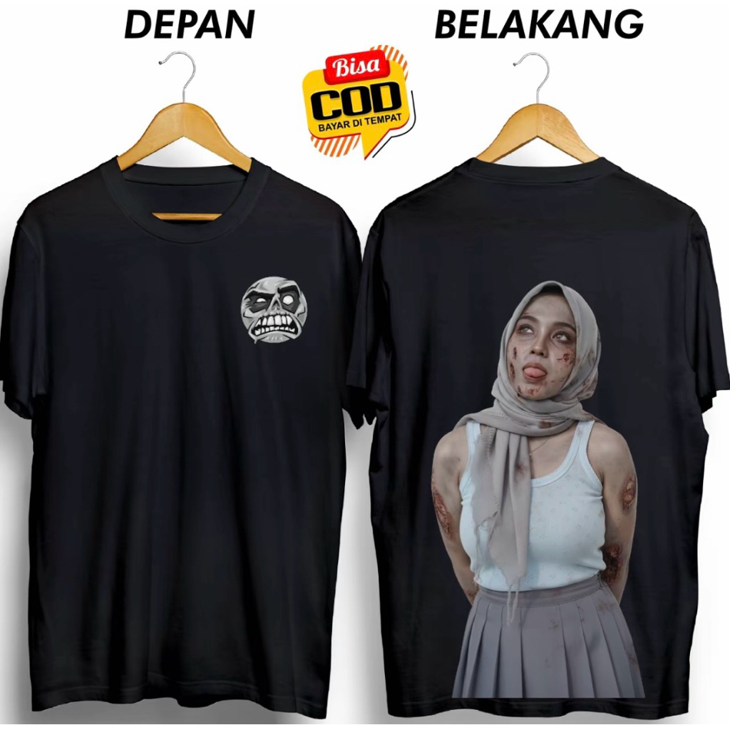 เสื้อยืด DISTRO สําหรับผู้ชาย GHOST, GIRL, HIJAB, ใช้เสื้อยืด DTF V-NECK