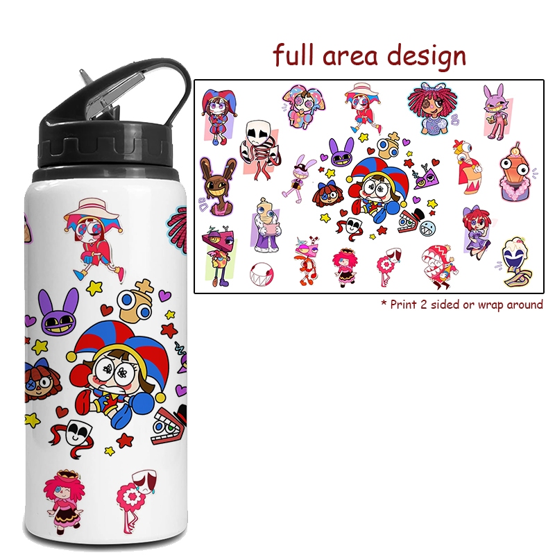 Pomni Ragatha Caine Jax Kinger Gangle Zooble Bubble The Amazing Digital Circus ขวดฟางอลูมิเนียม