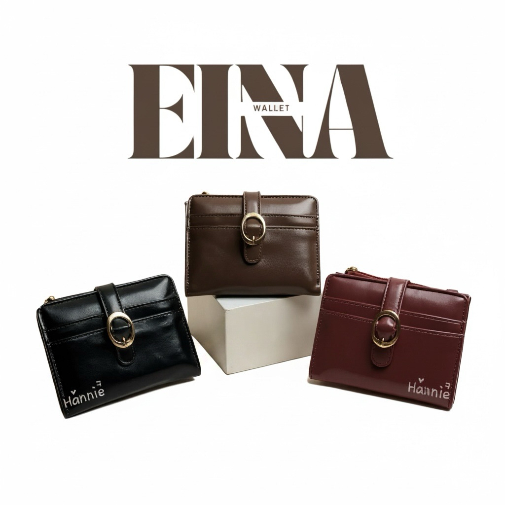 HANNIE - กระเป๋าสตางค์ Eina | กระเป๋าสตางค์ผู้หญิง | กระเป๋าสตางค์แบบพับ | กระเป๋าสตางค์ใส่บัตร | กระเป๋าสตางค์หนัง