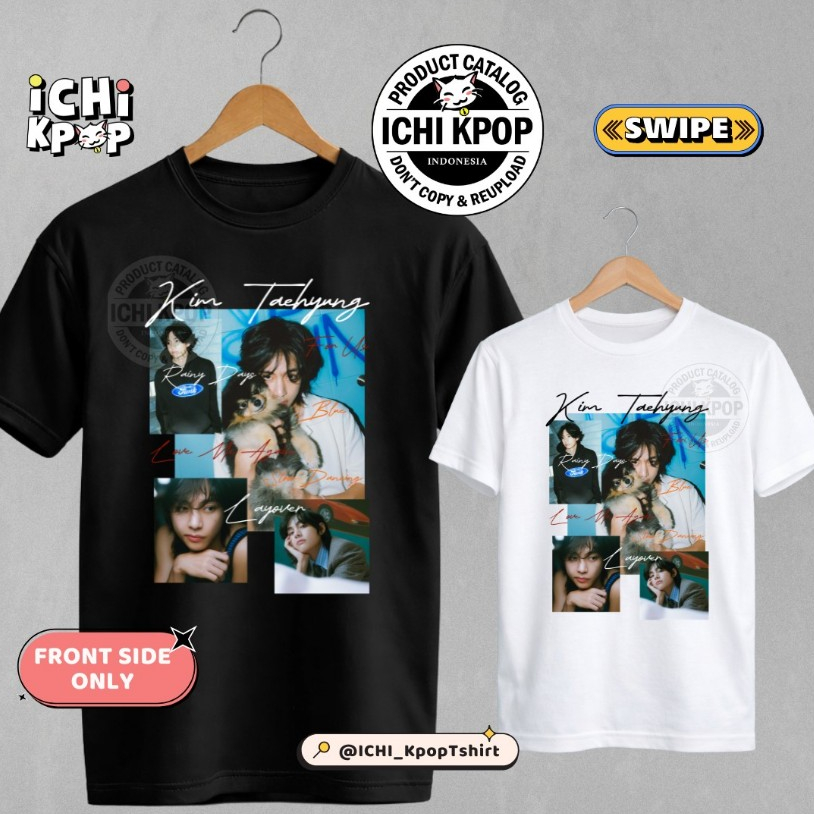 เสื้อยืด TAEHYUNG (FRONT PRINT เท่านั้น) Kim Taehyung V Army Layover kpop