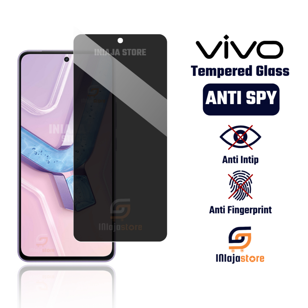 LAYAR กระจกนิรภัย Anti Spy Vivo Y400 5G Y300i Y300 GT Y300T Y300 5G Y200T Y200 GT Y200 + Y200i 5G Y2