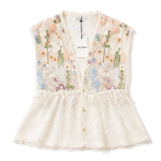 DELIRAN Rempel Outer Kondangan Lace Raya Vest Brukat Atasan Wanita
