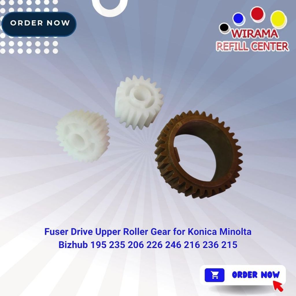 Fuser ไดรฟ์เกียร์ลูกกลิ้งด้านบนสําหรับ Konica Minolta Bizhub 195 235 206 226 246 216 236 215