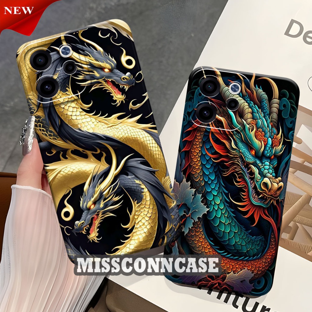 HP Oppo Reno 15F Softcase - Oppo Reno 14F - เคสโทรศัพท์ Dragon Motif - เคสโทรศัพท์แบบยืดหยุ่น - เคสโ