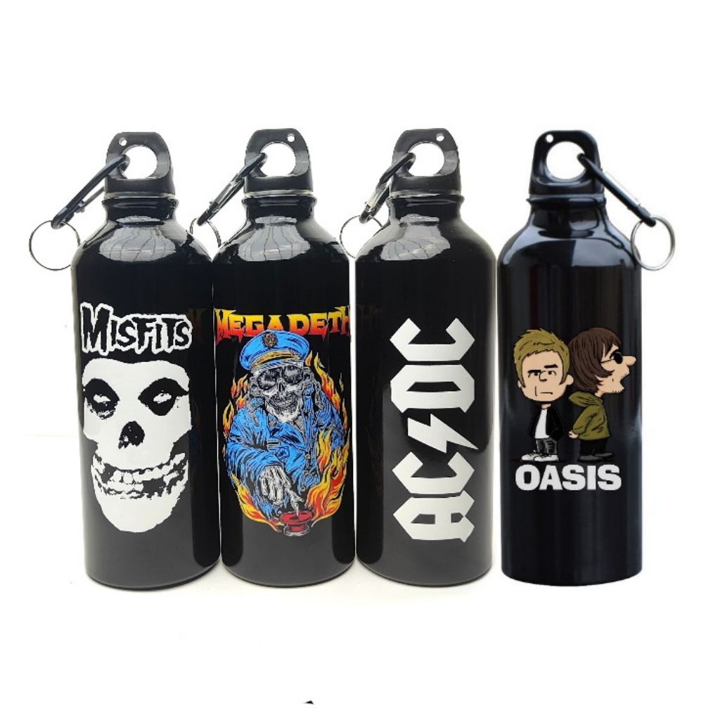 Tumbler carbiner logo band acdc - tumbler misfit bottle - tumbler skena Megadeath - ขวดดื่ม oasis