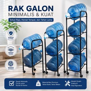 Rak Galon Susun Besi Tebal Anti Karat Tahan Lama