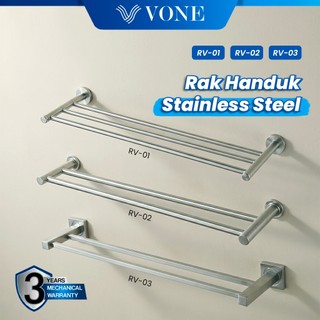 VONE Rak Handuk Gantungan Baju Rak Towel Bar Jemuran Kamar Mandi Stainless
