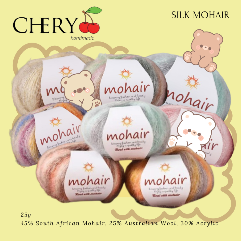 (25g) MOHAIR KNITTING YARN | MOHAIR YARN | SILK MOHAIR YARN