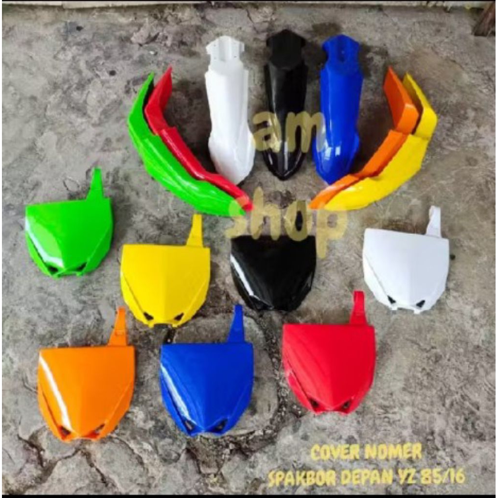 YZ85/16 FRONT FENDER และ YZ 85/16 NUMBER PLATE YZ85 2016 FENDER ด้านหน้าและ YZ 85/16 STAR BOARD