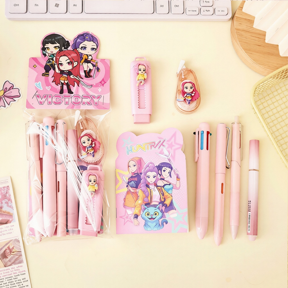 SS - 6 in 1 ชุดเครื่องเขียนของขวัญครบชุดโรงเรียนน่ารัก ATK Sanrio Book Stabilo พร้อมยางลบปากกาดินสอป