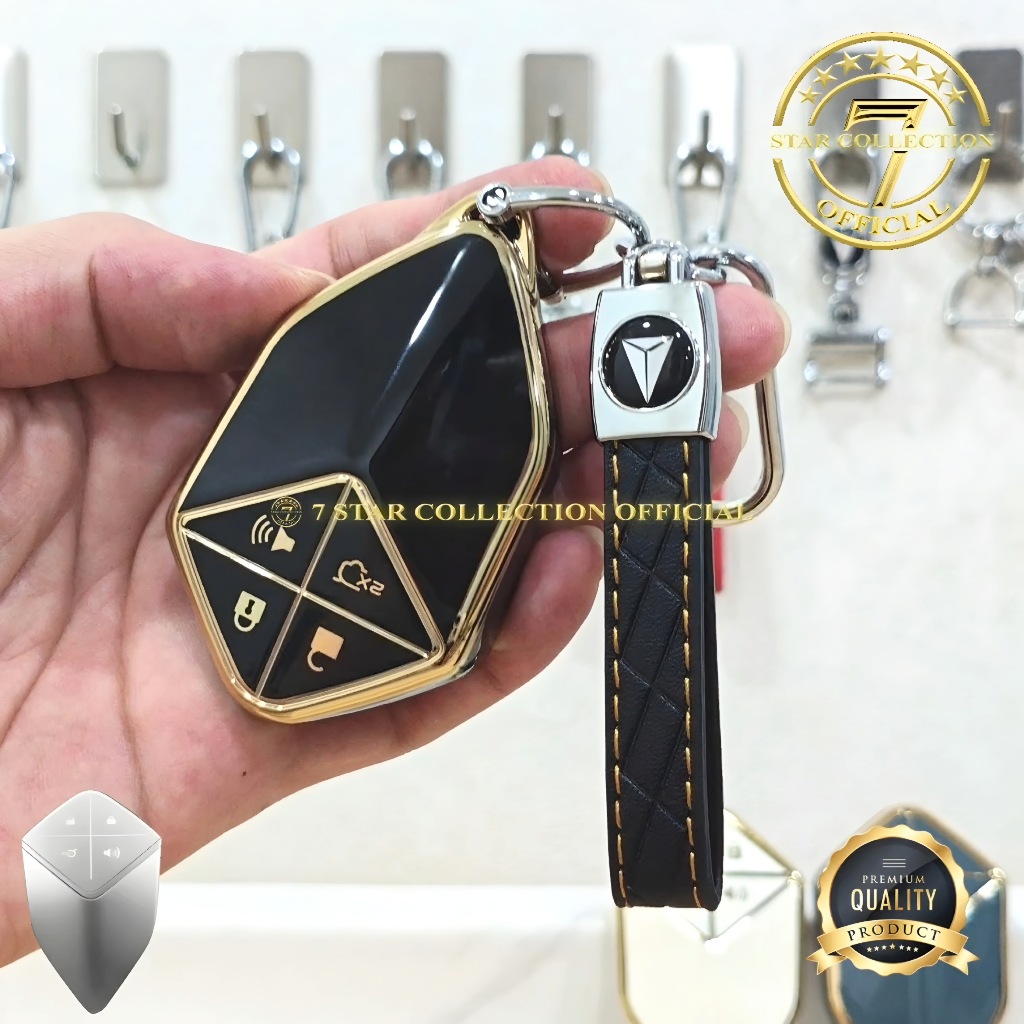 CHANGAN DEEPAL SO7 DEEPAL SO5 ปลอกกุญแจรถยนต์ Gold & Silver Edge พรีเมี่ยม