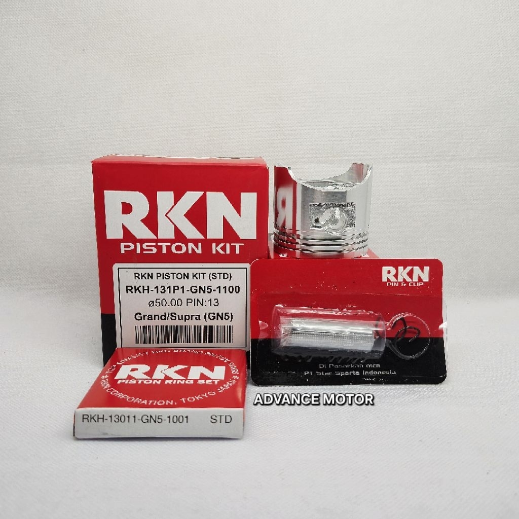 PISTON KIT GRAND/SUPRA OV STD (131P1 GN5 1100) RKN ดั้งเดิม