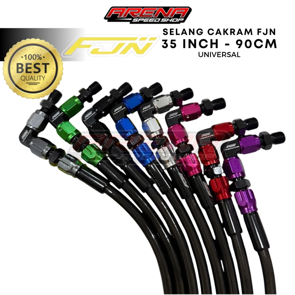 FJN สายเบรค - 35 นิ้วคาร์บอน Universal - ท่อดิสก์เบรกหน้า 90 ซม. Original FJN
