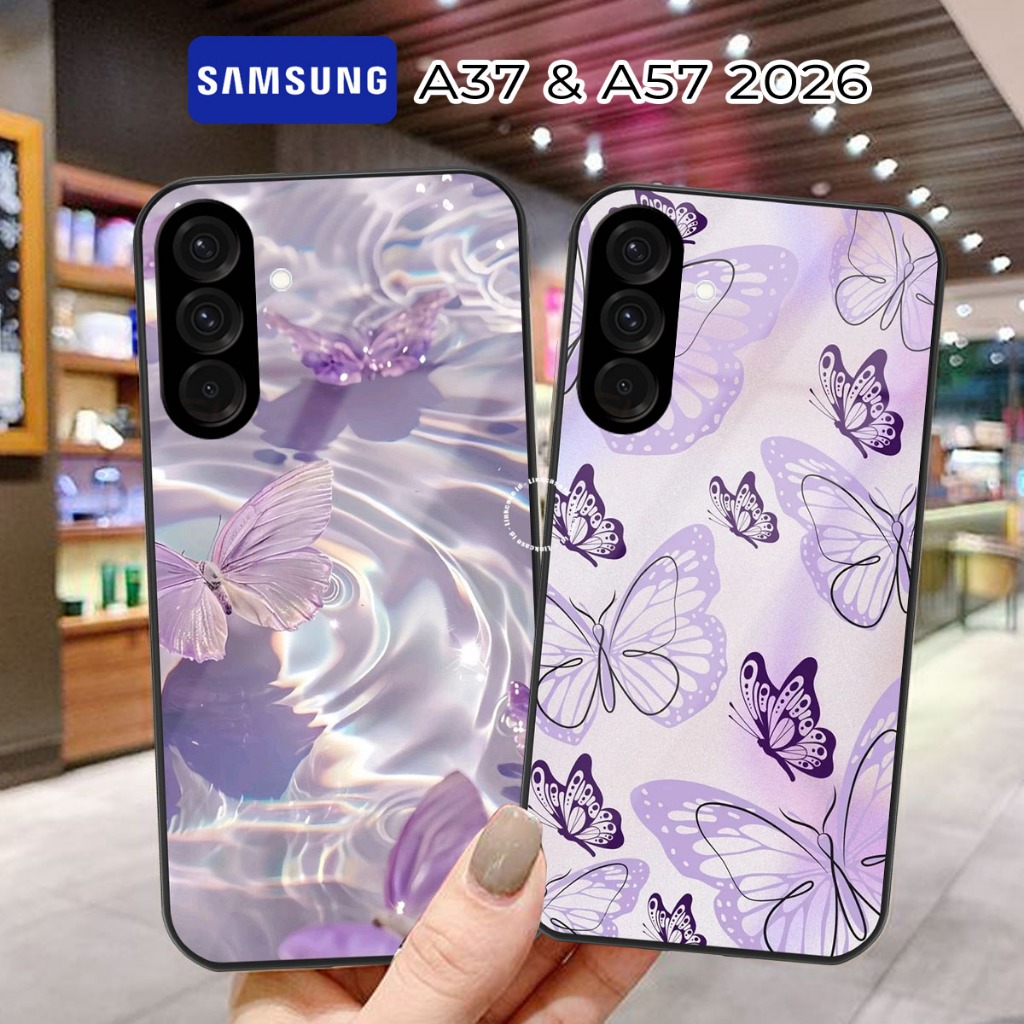 HP Samsung A37 2026 Glass Softcase Samsung A57 ล่าสุดป้องกันกล้องเคสโทรศัพท์ปกป้อง [LL74] Samsung A5