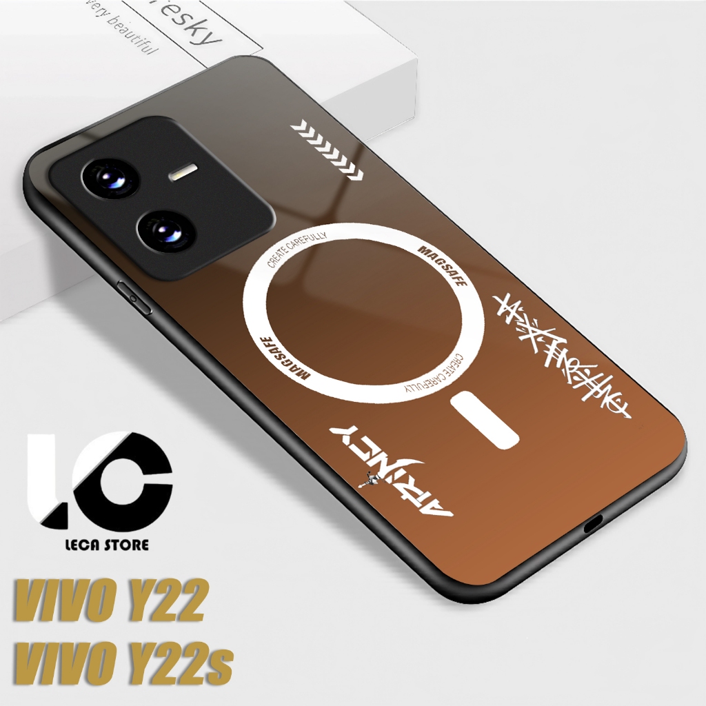Softcase Hp VIVO Y22 ปลอก VIVO Y22s V2207 Glossy กรณีเงาแก้วปลอกโทรศัพท์มือถือป้องกันโทรศัพท์มือถืออ