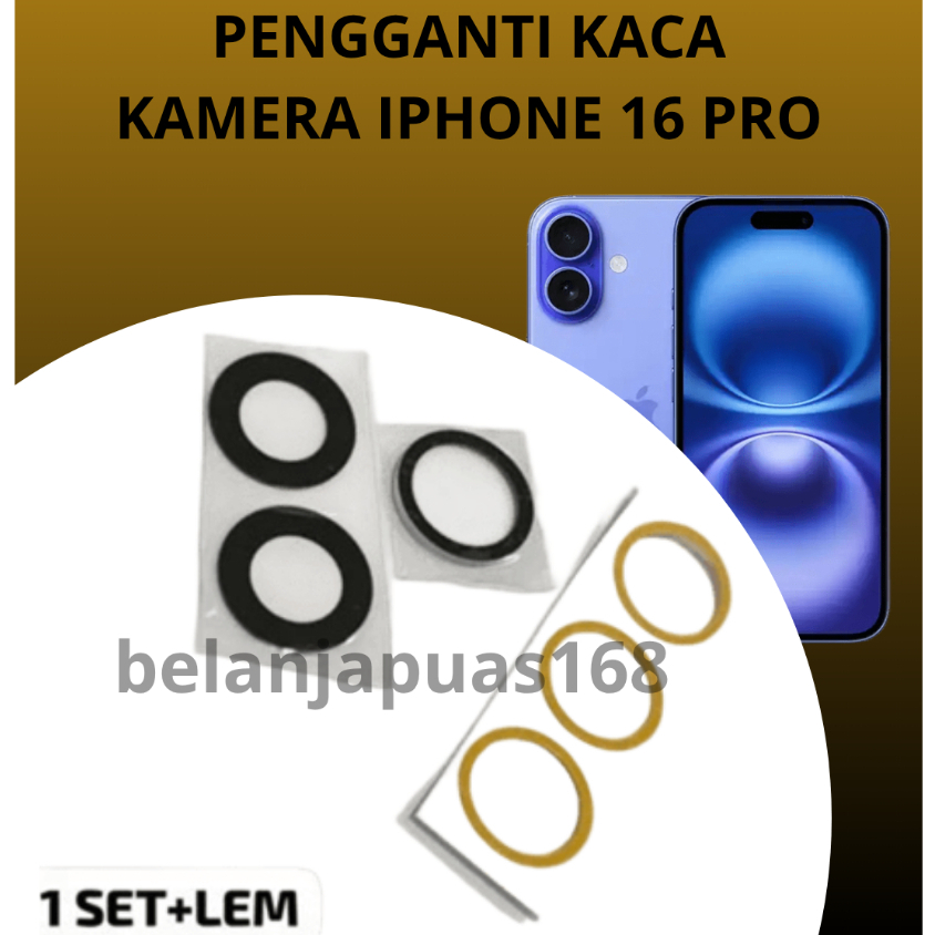 เลนส์กล้อง IPH 16 Pro กระจกกล้อง IPH 16 Pro กระจกกล้องด้านหลัง IP 16 Pro IP 16 Pro กระจกกล้อง Iphone