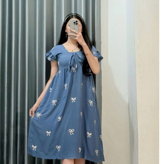 Dress Motif Viral Pita Terbaru Kekinian/Daster Remaja Motif Terbaru/Daster Bumil Motif