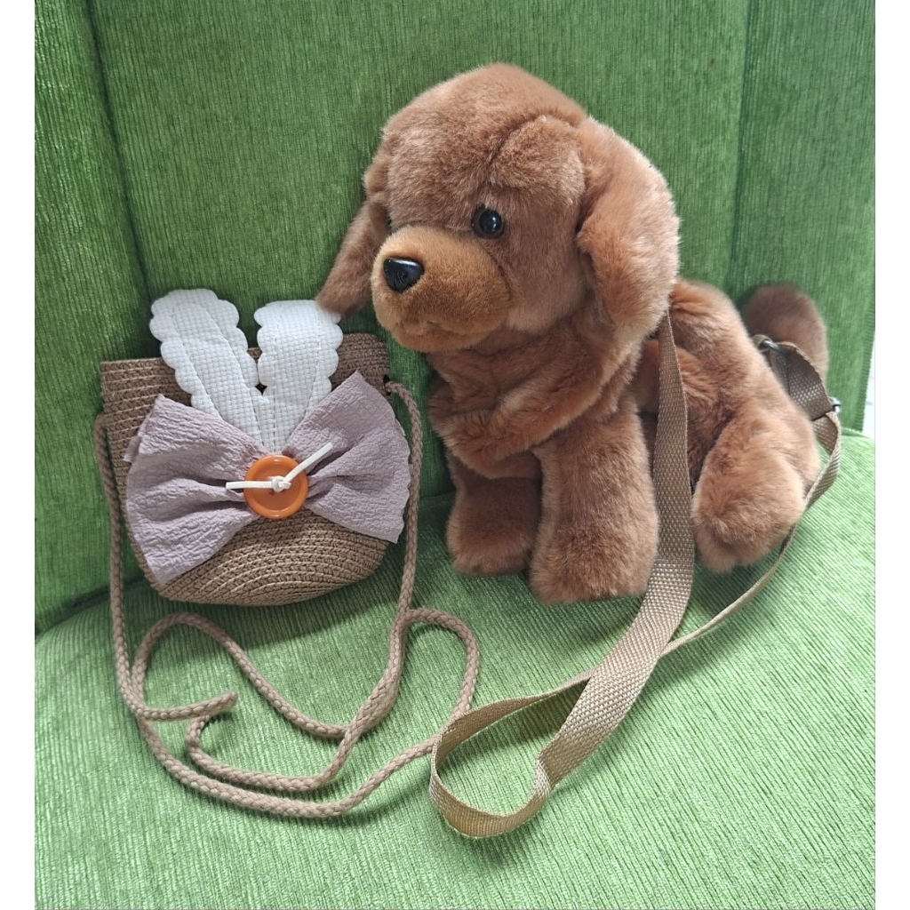 (PRELOVED) 2 PUPPY BAGS & MINI WOVEN BAGS