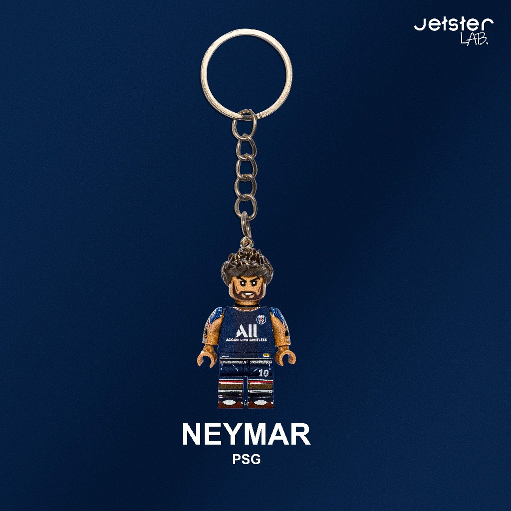 GANTUNGAN Jetster Lab พวงกุญแจ Neymar PSG Jersey พวงกุญแจรูป