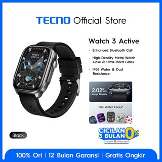 TECNO Watch 3 Active  -  Enhanced Bluetooth Call | 2.02"" HD Large Display | Up to 12 Days of Battery Life