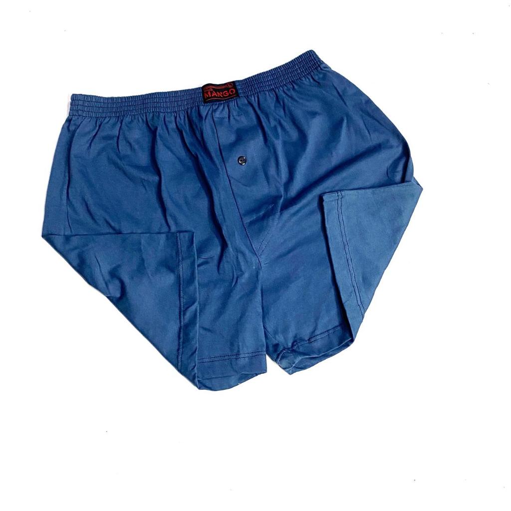 แพ็คเกจ ECONOMIC - กางเกงบ็อกเซอร์ผู้ชาย ปุ่มด้านหน้า สีขาว MANGO SPORT I CRABS STORE