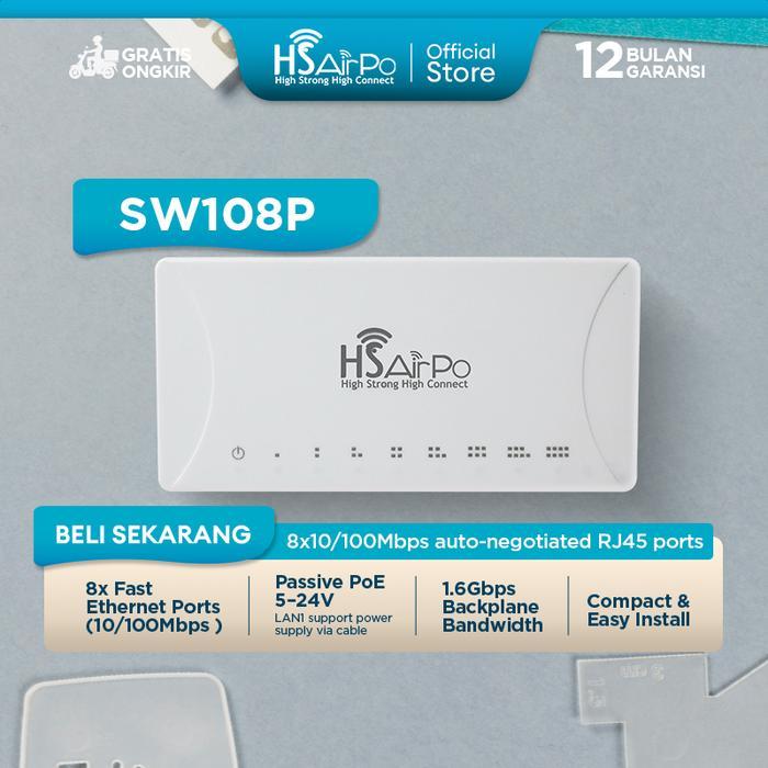 Hsairpo Sw108P 8Port 10 100Mbps