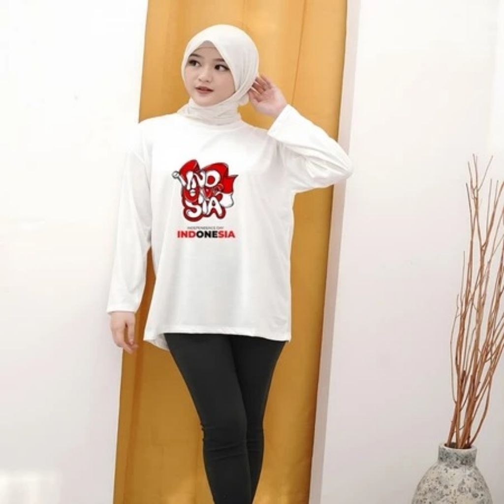 JF - เสื้อยืด LONG-SLEEVEDENCE EDITION AUGUST 17 INDONESIA CROSS FLAG / LONG-SLEEVED INDEPENDENCE T-