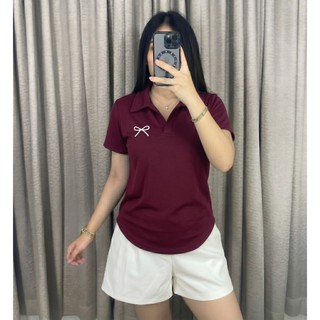 MYRA TOP DAILY POLO Kaos Crop Top Polo Shirt Oval Wanita/ Crop Top Oval Polos / Kaos Wanita/ T-shirt Kerah Polos// Kaos Crop Top