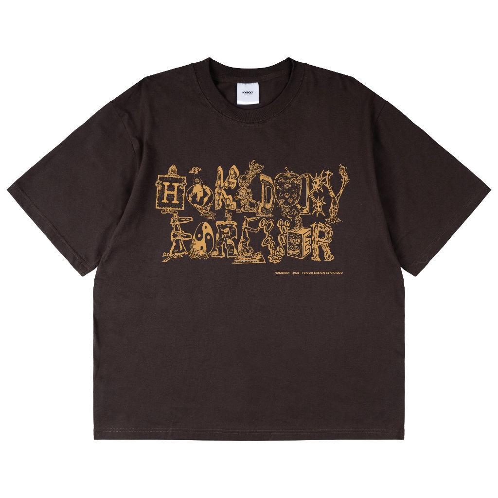 เสื้อยืด Hokidoky lite สีน้ําตาล