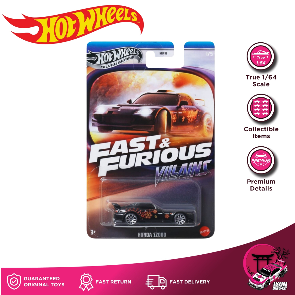 Hot Wheels Honda S2000 Black Fast & Furious Villains Johnny Tran Original Mattel
