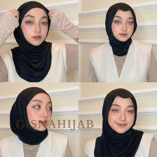 {Gisnahijab} Huma Jersey Instant Hijab | เสื้อ Bergo Huma Meleyot พรีเมี่ยม | ฮิญาบ Bergo สําเร็จรูป