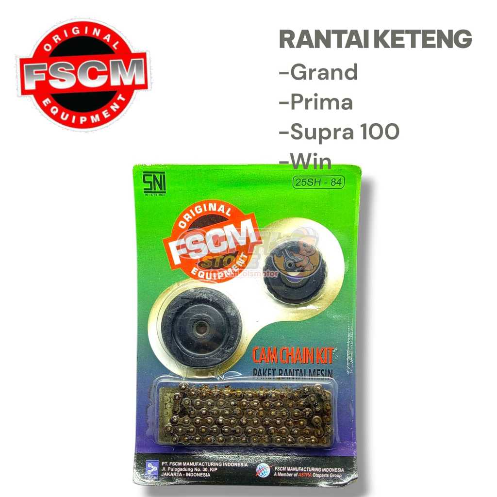 MESIN FSCM CHAIN KETENG KAMPRAT GRAND PRIMA SUPRA 100 WIN โซ่เครื่องยนต์ 25SH-84