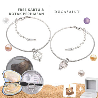 DucaSaint - Wish Pearl Bracelet | Asli Mutiara Air Tawar Gelang Stainless Steel Viral Hadiah Hampers Kado Gift Love Pearl
