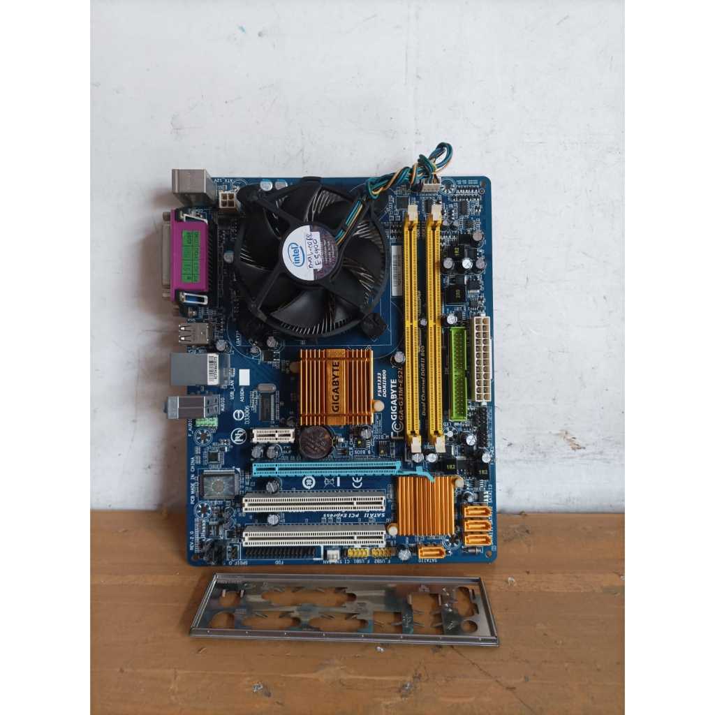 Gigabyte ga-g31m-es2l dual core e5400 ddr2 lga 775 mainboard พร้อมใช้งาน