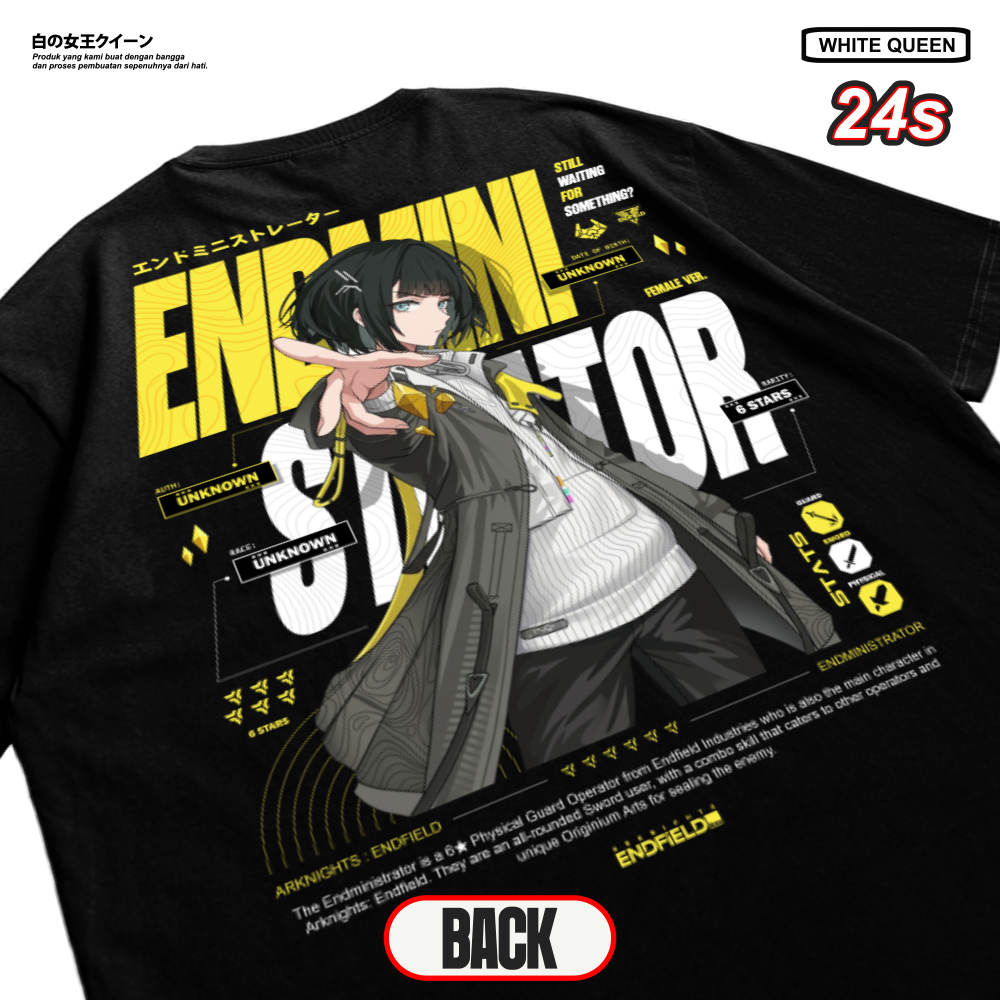 White Queen / Arknights: Endfield / Cotton 24s Endministrator เสื้อยืด