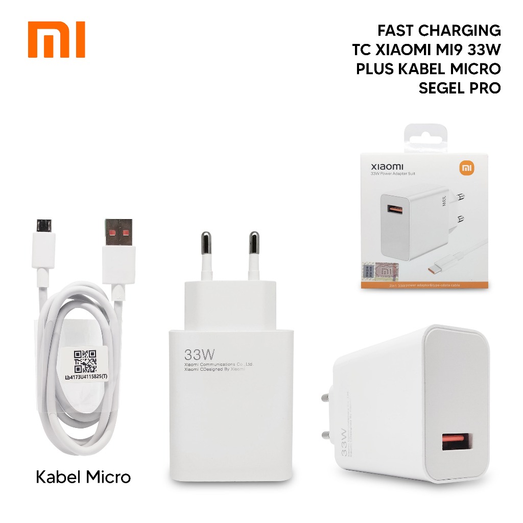 XIAOMI 33W FAST CHARGING CHARGER MDY-11-EZ + สาย TYPE-C ดั้งเดิม