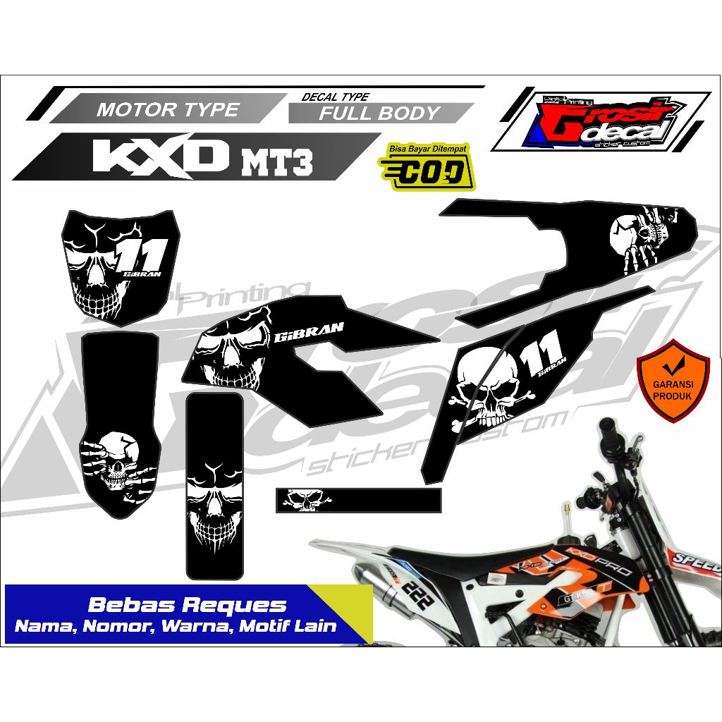 Mini Trail Striping Sticker 50cc KXD MT3 Full Body Free Request
