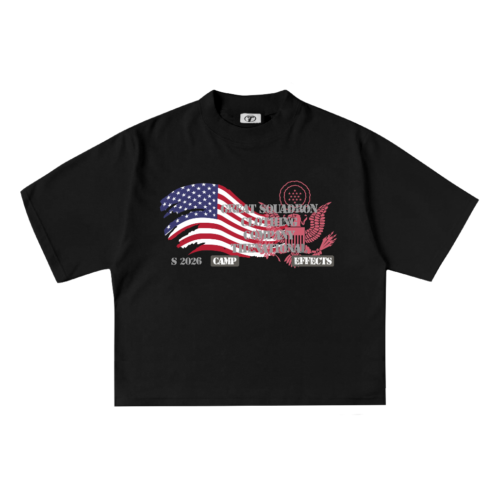 เสื้อยืด Thenational Boxy Heavyweight 16s Squadron Black