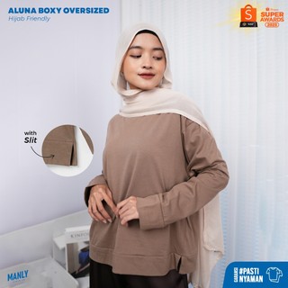 Denayawear Kaos Oversize Hijab Friendly with Slit Anti Nerawang