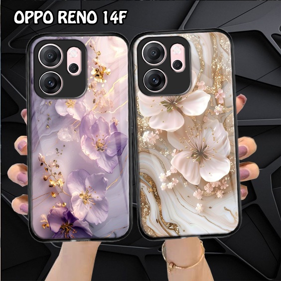 HP ล่าสุด Oppo Reno 14F Glass Softcase [M236] เคสโทรศัพท์ Oppo Reno 14F - เคสโทรศัพท์ - เคส - ตัวป้อ