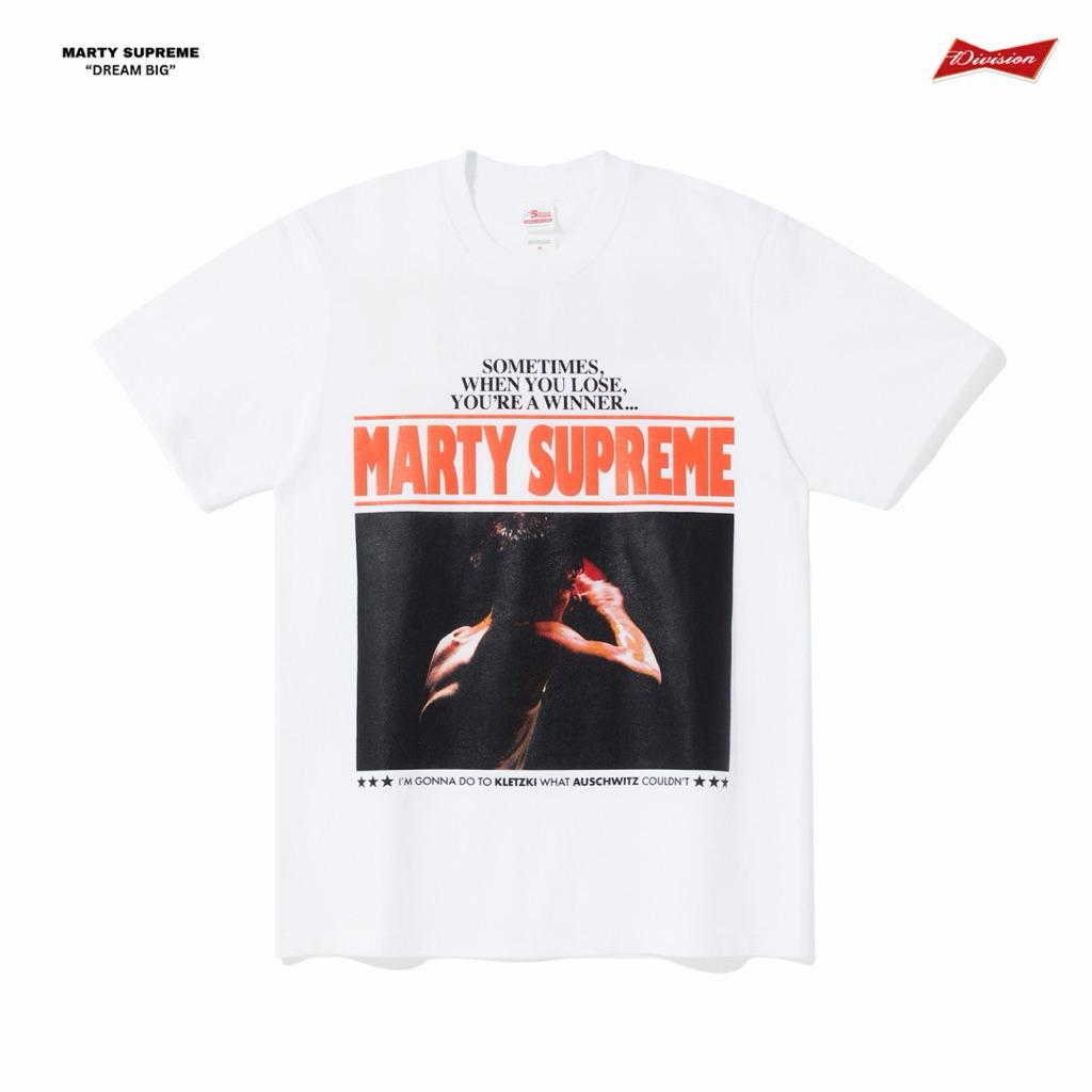 Marty Supreme - เสื้อยืด Dream Big - สีขาว | ผ้าฟิล์ม