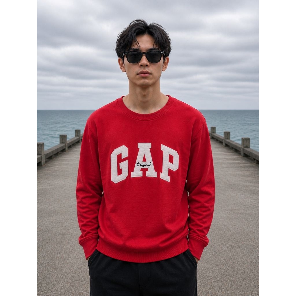 (ตัวใหม่) คอกลม/เสื้อกันหนาว G*P 0R1 ไซส์ L / M oversize (P67 x L57)